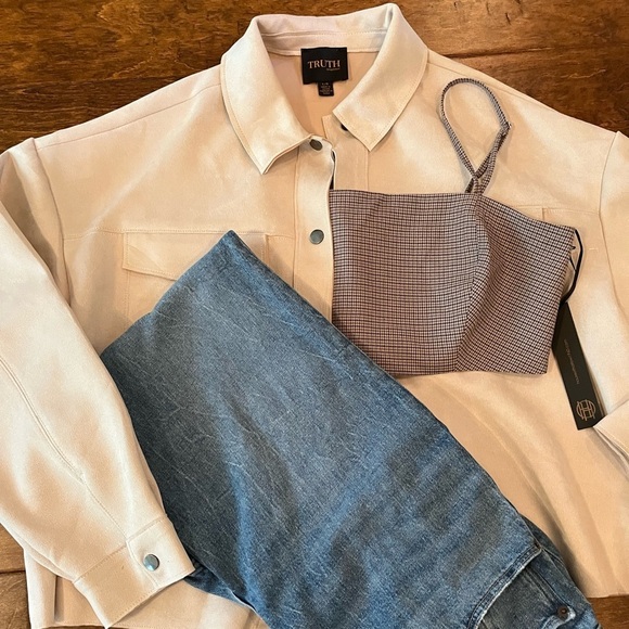 NWT House of Harlow 1960 Retro Brown Plaid Crop Top Size Medium - Picture 12 of 12